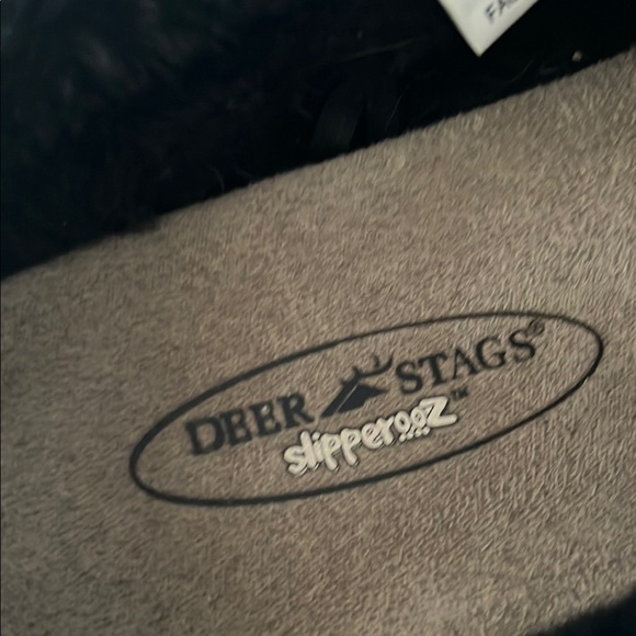 Deer Stags Slipperooz Black Slip-On Mule Slippers - Picture 5 of 7